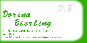 dorina bierling business card